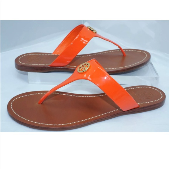 Tory Burch Shoes - Tory Burch Cameron orange thong sandal 7.5